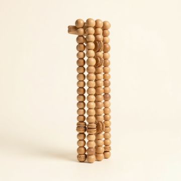 Dametta Macaron Wooden Bead Curtain Tieback (synthetic illustration; no displayed measurements)