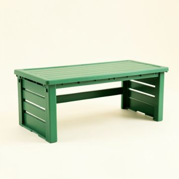 Clay Dale Narrow Outdoor Storage Bench - Green (synthetic illustration; no displayed measurements)
