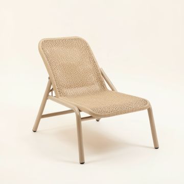 Hazel Crossing Outdoor Lounge Chair - Beige (synthetic illustration; no displayed measurements)