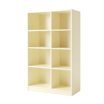 Oak Arc Freestanding Bookcase - Cream (synthetic illustration; no displayed measurements)