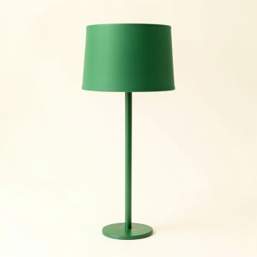 Clay Bridge Floor Lamp With A Plain Fabric Shade - Green (synthetic illustration; no displayed measurements)