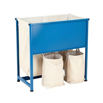Briar Bend Laundry Sorting Station With Plain Removable Bags - Blue