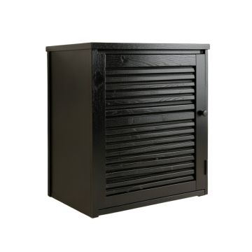 Hazel Bend Wall-Mounted Laundry Cabinet - Black
