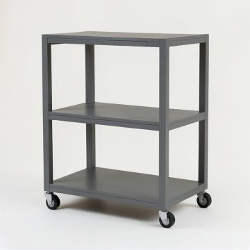 Linden Edge Empty Rolling Workshop Cart - Gray (synthetic illustration; no displayed measurements)
