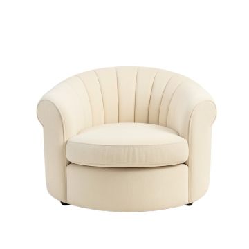 Rowan Bluff Upholstered Armchair - Cream (synthetic illustration; no displayed measurements)