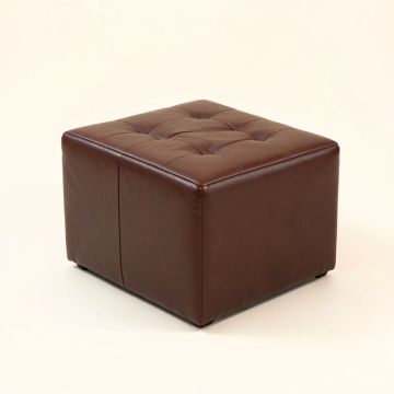 Halvorsen 36 '' Wide Faux Leather Tufted Square Storage Ottoman (synthetic illustration; no displayed measurements)