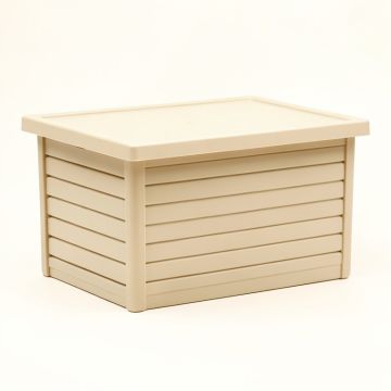 Linden Crest Closed Outdoor Storage Box - Beige (synthetic illustration; no displayed measurements)