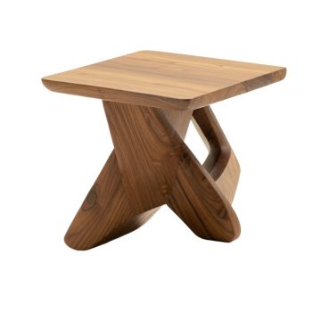Christensen Solid Wood Abstract End Table