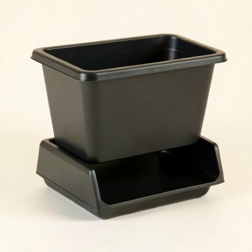 Briar Canyon Empty Raised Planter - Black (synthetic illustration; no displayed measurements)