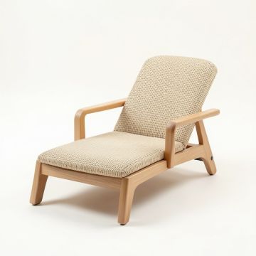 Harbor Crest Outdoor Lounge Chair - Beige (synthetic illustration; no displayed measurements)