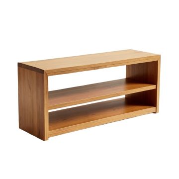 Hales Solid Wood Shelves Storage Bench