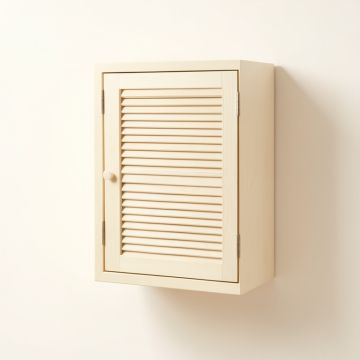 Juniper Branch Wall-Mounted Laundry Cabinet - Ivory (synthetic illustration; no displayed measurements)