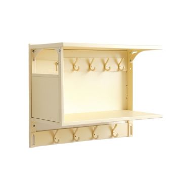 Olive Bridge Wall-Mounted Entryway Organizer Shelf - Cream
