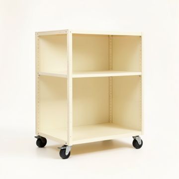 Hazel Crest Empty Rolling Workshop Cart - Cream (synthetic illustration; no displayed measurements)