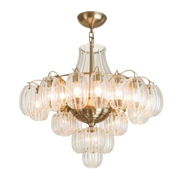 Jazmyne 42-Light Shaded Tiered Chandelier