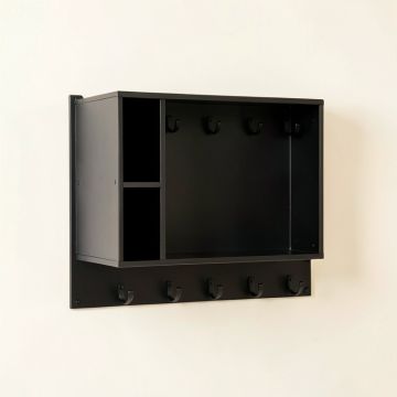 Juniper Dale Wall-Mounted Entryway Organizer Shelf - Black (synthetic illustration; no displayed measurements)