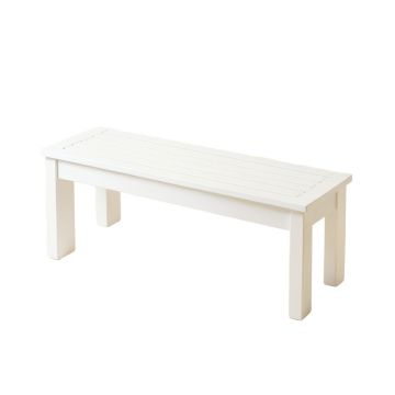 Bay Bend Indoor Bench - White