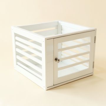 Elm Dell Empty Furniture-Style Pet Crate - White (synthetic illustration; no displayed measurements)