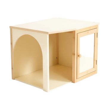 Elm Dell Empty Furniture-Style Litter Enclosure - Cream