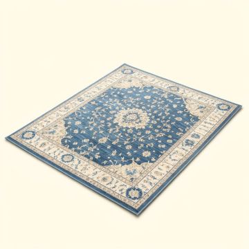Katie Oriental Blue/Ivory Area Rug (synthetic illustration; no displayed measurements)
