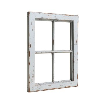 Distressed Window Panel Wall Decor
