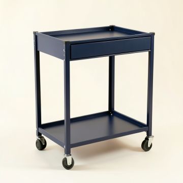 Clay Crest Empty Rolling Workshop Cart - Navy (synthetic illustration; no displayed measurements)