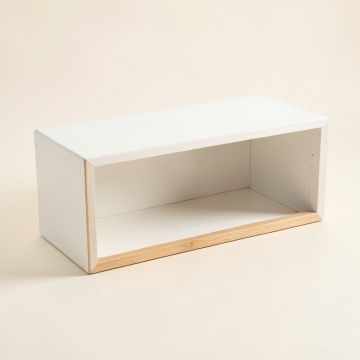 Slate Bluff Shoe Storage Bench - White (synthetic illustration; no displayed measurements)