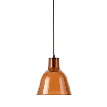Holly Branch Pendant Light Suspended From One Plain Cable - Terracotta
