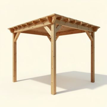 10 Ft. W X 12 Ft. D Solid Wood Pergola (synthetic illustration; no displayed measurements)