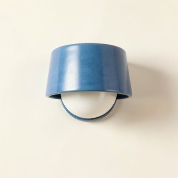 Rowan Bend Wall Sconce Mounted On A Plain Wall - Blue (synthetic illustration; no displayed measurements)