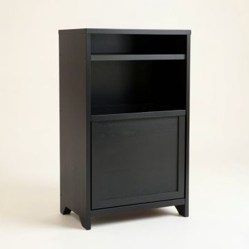 Maple Branch Freestanding Pull-Out Hamper Cabinet - Black (synthetic illustration; no displayed measurements)