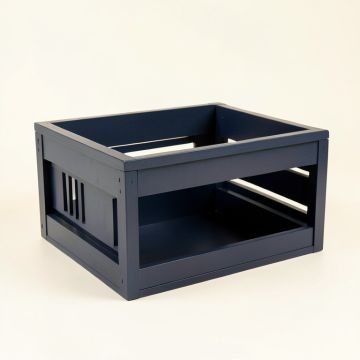 Ash Bluff Empty Furniture-Style Pet Crate - Navy (synthetic illustration; no displayed measurements)