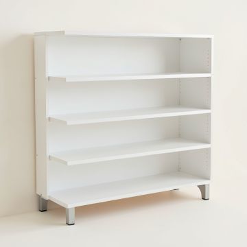 Divito Contemporary Style Glossy Full Bookcase Headboard With 6 Shelves (synthetic illustration; no displayed measurements)