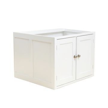 Elm Canyon Empty Furniture-Style Litter Enclosure - White