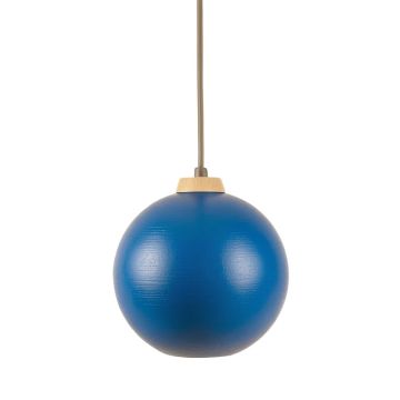Rowan Bluff Pendant Light Suspended From One Plain Cable - Blue