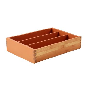Laurel Arc Empty Pantry Drawer Organizer Insert - Terracotta (synthetic illustration; no displayed measurements)