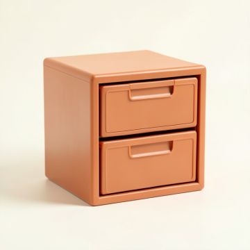 Alder Crest Small-Parts Storage Drawer Cabinet - Terracotta (synthetic illustration; no displayed measurements)