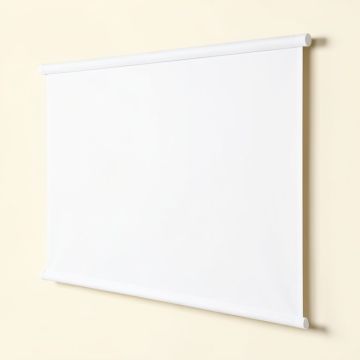 White 66.2 '' X 117.2 '' Manual Wall/Ceiling Mounted Projector Screen (synthetic illustration; no displayed measurements)
