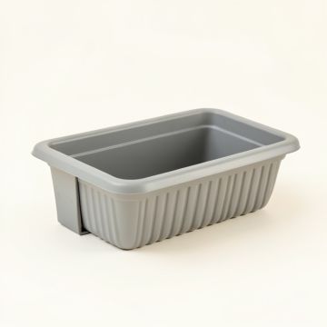 Hazel Canyon Empty Railing Planter With Integral Brackets - Gray (synthetic illustration; no displayed measurements)