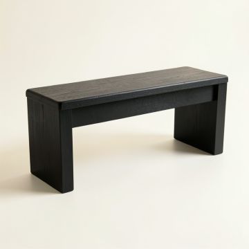Reed Arc Indoor Bench - Black (synthetic illustration; no displayed measurements)