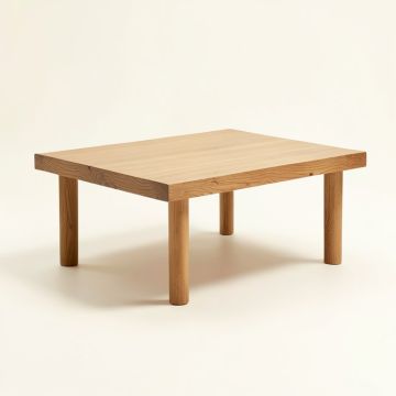 Furney Solid Wood Coffee Table (synthetic illustration; no displayed measurements)