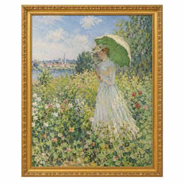 Woman With A Parasol In The Garden In Argenteuil '' By Claude