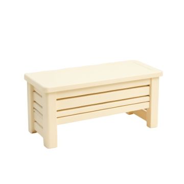 Aspen Canyon Narrow Outdoor Storage Bench - Ivory