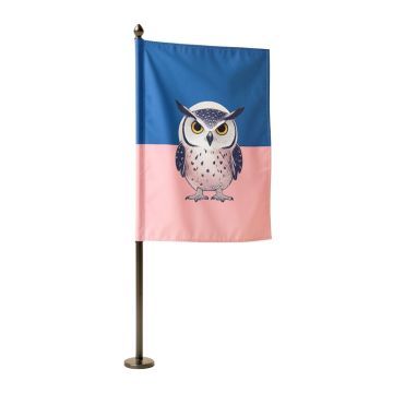 Moonlit Owl Polyester Flag