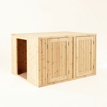 Lake Edge Empty Furniture-Style Litter Enclosure - Beige (synthetic illustration; no displayed measurements)