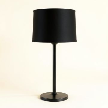 Shore Crossing Table Lamp With A Plain Fabric Shade - Black (synthetic illustration; no displayed measurements)