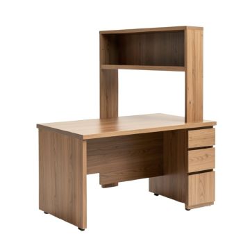 Flanary Solid Wood Executive Desk With Hutch