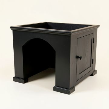 Dune Dell Empty Furniture-Style Litter Enclosure - Black (synthetic illustration; no displayed measurements)