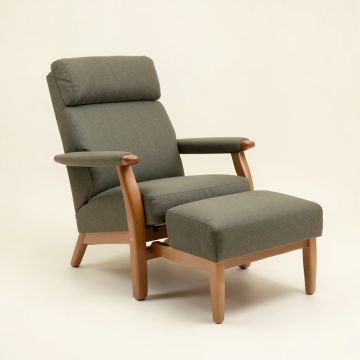 Adjustable Lounge Chair And Ottoman (synthetic illustration; no displayed measurements)