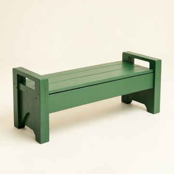 Hazel Bluff Narrow Outdoor Storage Bench - Green (synthetic illustration; no displayed measurements)